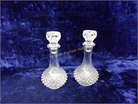 Pair Of Glass Decanters