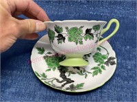 Shelley England Ovington (green) cup & saucer