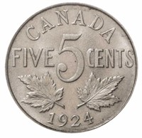 5 cent 1924 ICCS MS-65