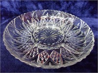 Pressed Glass Divided Relish Tray