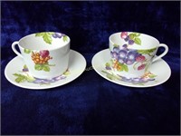 French Porcelain Coffee Cups And Saucers