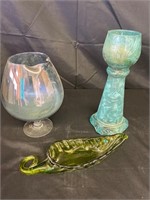 Compote  Glass, cornucopia & vase