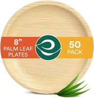 ECO SOUL 100% Compostable Leaf Plates [50-Pack]