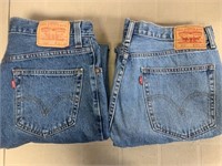 2 Mens LEVIS 505 Jeans 36 x 30
