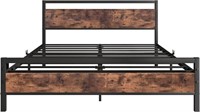 BOFENG Black Queen Size Bed Frame