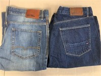 2 Mens Hilfiger & Boss Jeans 36 x 32