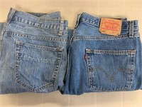 2 Mens LEVIS 501 & DKNY Jeans 36 x 30