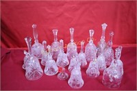 Crystal & Glass Bell Collection Approx. 19pc lot