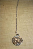 1922 S PEACE DOLLAR PENDANT WITH CHAIN