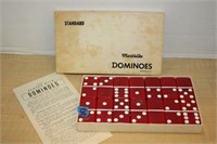 VINTAGE RED MARBLELIKE DOMINO SET-MADE IN WACO, TX