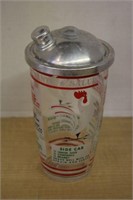 VINTAGE COCKTAIL SHAKER WITH ROOSTER MOTIFF