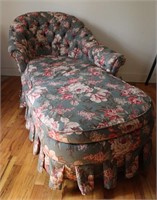 Floral Tufted Chaise Lounge