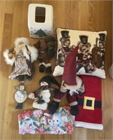 Misc Christmas lot With Bear Pillow