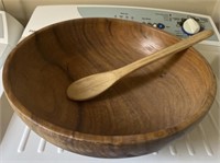 Wooden Bowl & Spoon