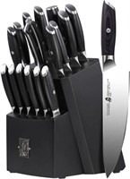 TUO Knife Block Set - 17 PCS Kitchen Knife Set