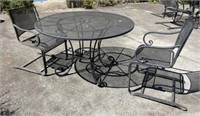 Iron Patio Table and 2 Chairs