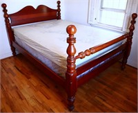 Early American Style Cherry Cannonball Poster Bed