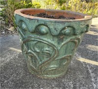 Green Glazed Flower Pot