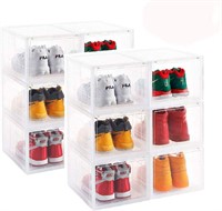 AOTENG STAR Clear Storage Shoes Box, 6 Pack
