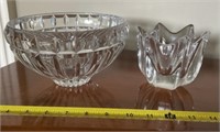 Leaded Crystal Bowl & Orrefos Crown Vase