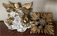 Vintage Paper Maché Christmas Angel & Ornament