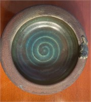 Possible Raku MCM Glazed Pottery with Fish