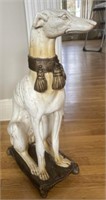 MCM Italian Greyhound Whippet Statue Majolica?