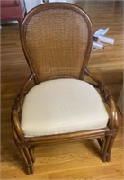 Palecek Rattan Wicker Spindle Carved chair