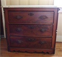 Antique Marble Top Chest of Drawers