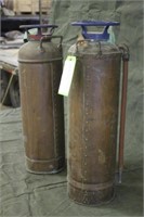 (2) Vintage Copper Fire Extinguishers