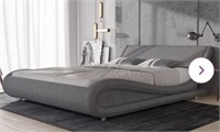 Orren Ellis Platform Bed Frame, Upholstered Faux