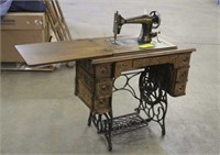 Vintage Franklin Treadle Sewing Machine, Works Per