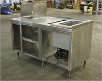 Stainless Steel Table W/ 110v Refrigerator Unit