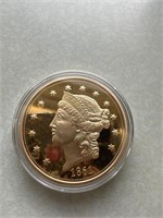 1861 “copy” gold tone liberty coin