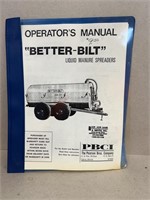 Better - Bilt liquid manure spreader manual