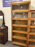Antique six stack oak bookcase.