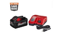 Milwaukee M18 Kit 8.0ah XC Battery, Rapid Charger
