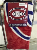 New Royal Plush Throw - Montreal Canadians
