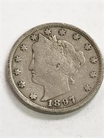 USA MORGAN NICKLE COIN Key Date 1897.Hb9B11