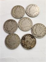 USA MORGAN NICKLES 7 COINS 1912 .(Hb9B7)