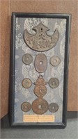 Vietnamese's Ancient Money On Display Board.HB12B2