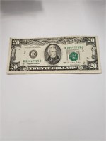 USA $20 2B 1995 VF ERROR SHIFTED UP,Fancy SN .M4