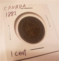 Canada  Large 1 cent 1882 Queen Victoria.CB2k