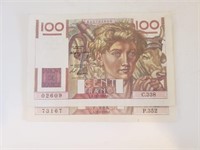 FRANCE Banknote 100 francs x2 different prefixes