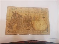 FRENCH EQUATORIAL AFRICA 25 Francs,1939,Very RARE