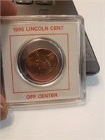 USA 1 Cent Error Off Center 1995 .CB9M8