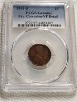 USA 1944S Lincoln 1 Cent - Graded PCGS VF.HB9A65