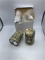 Pair camouflage AA Battery powered lanterns
