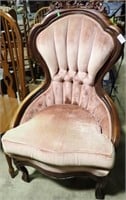 44" UPHOLSTERED VICTORIAN ARMCHAIR