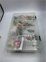 Plastic Cabela’s divided fishing box with C